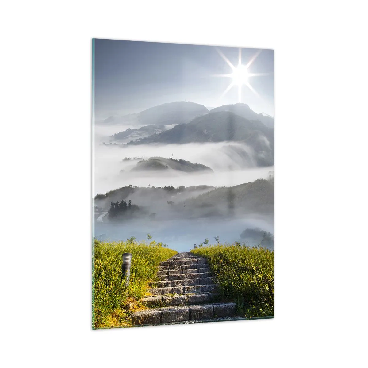 Billede på glas - Stadig op mod skyerne - 50x70 cm