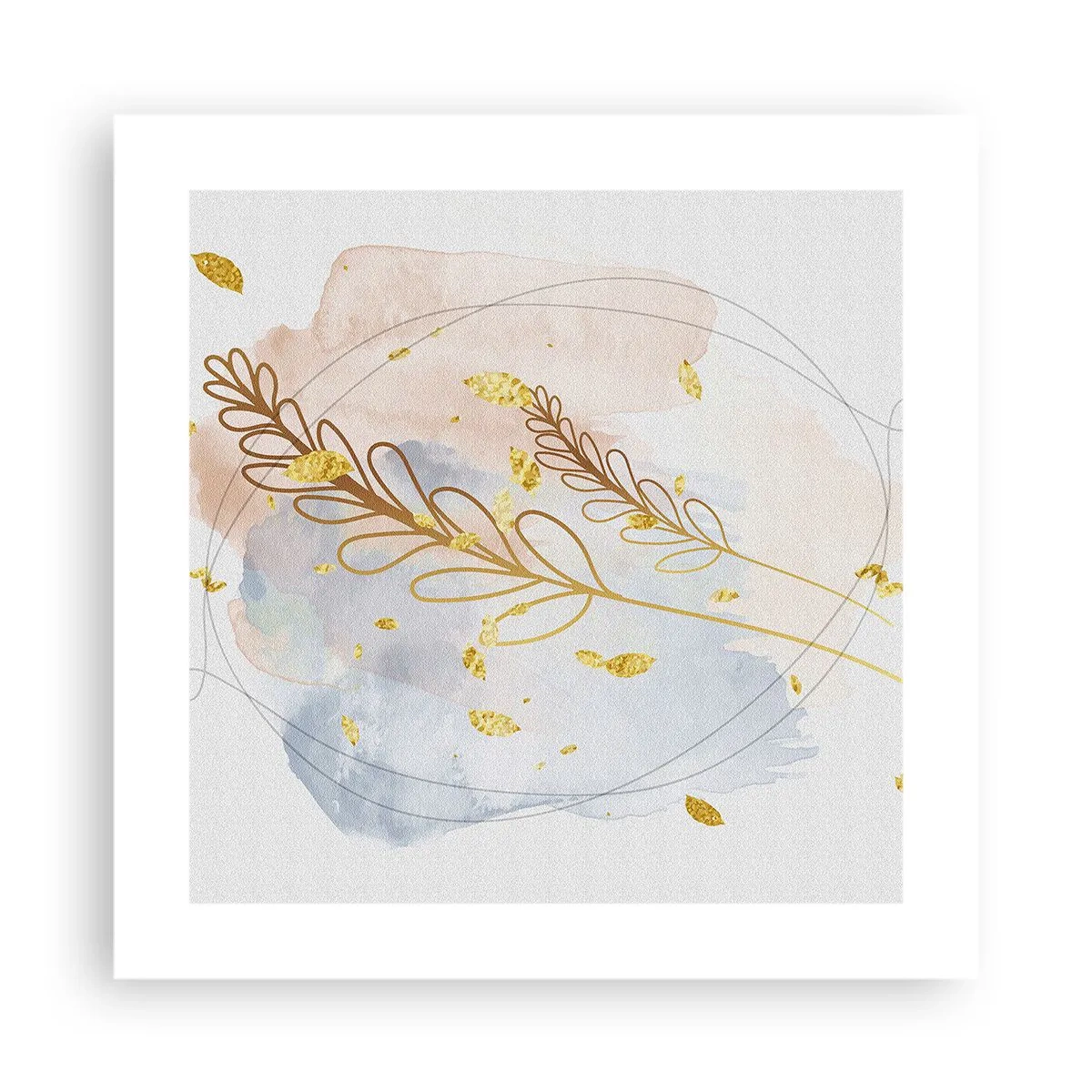 Plakat - En gylden eksplosion - 40x40 cm