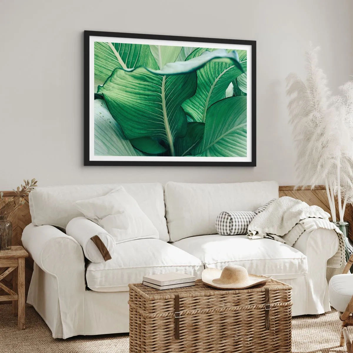 Plakat i sort ramme - Livet er intenst grønt - 100x70 cm