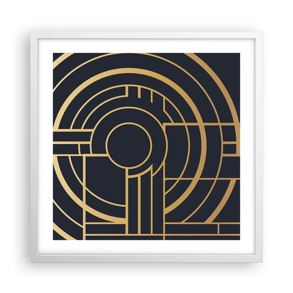 Plakat i hvid ramme - At vende tingene på hovedet - 50x50 cm