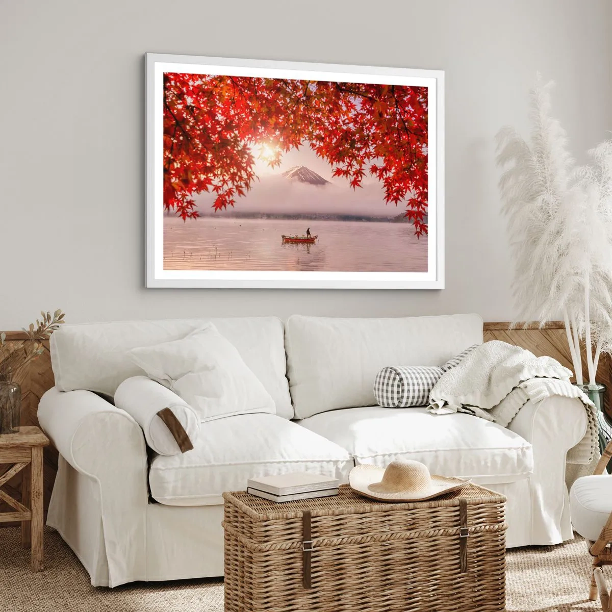 Plakat i hvid ramme - I en japansk atmosfære - 100x70 cm