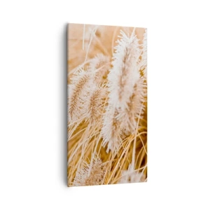 Lærredstryk - Billede på lærred - Gyldent susen af græsser - 55x100 cm