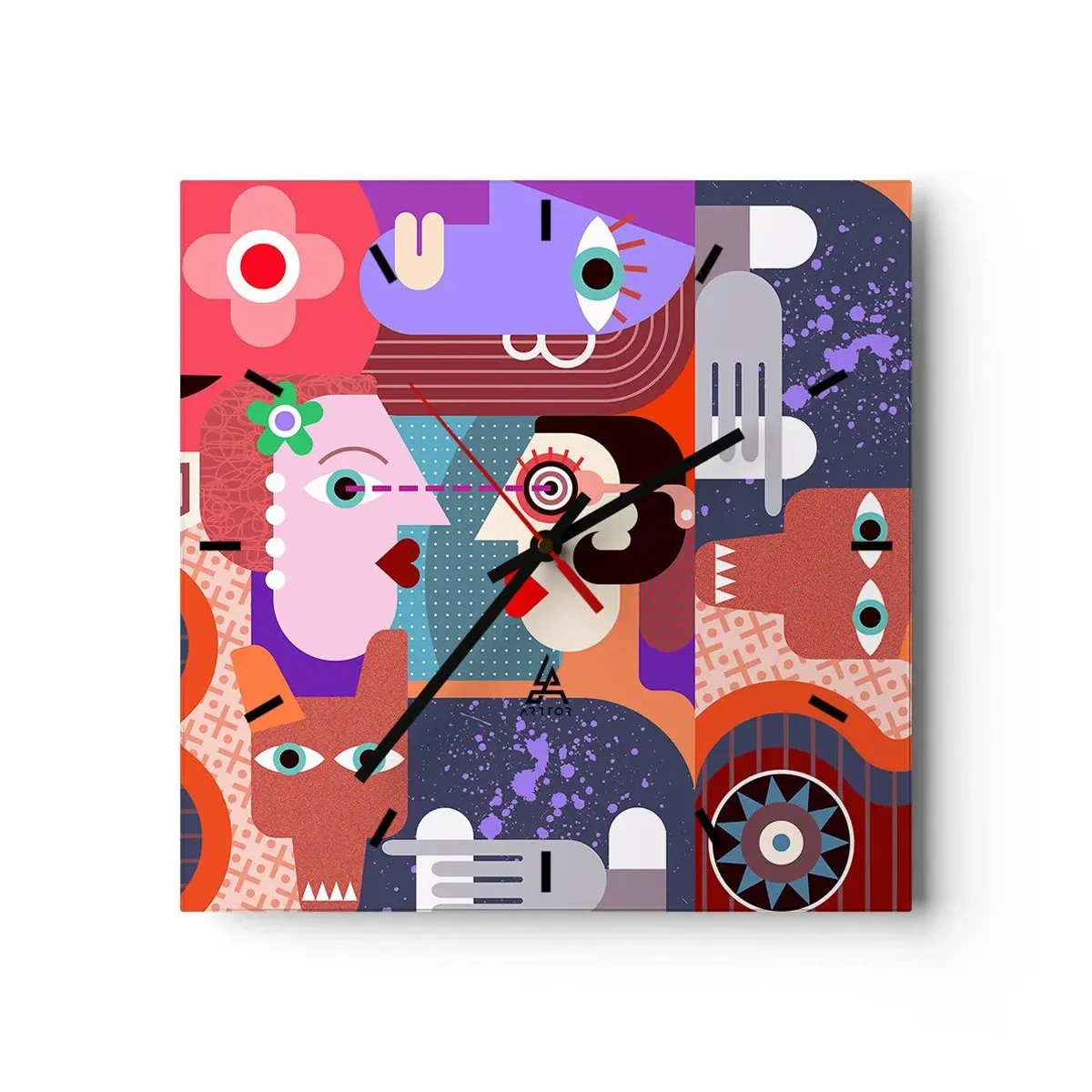 Vægur, Uret - Øje mod øje - 30x30 cm