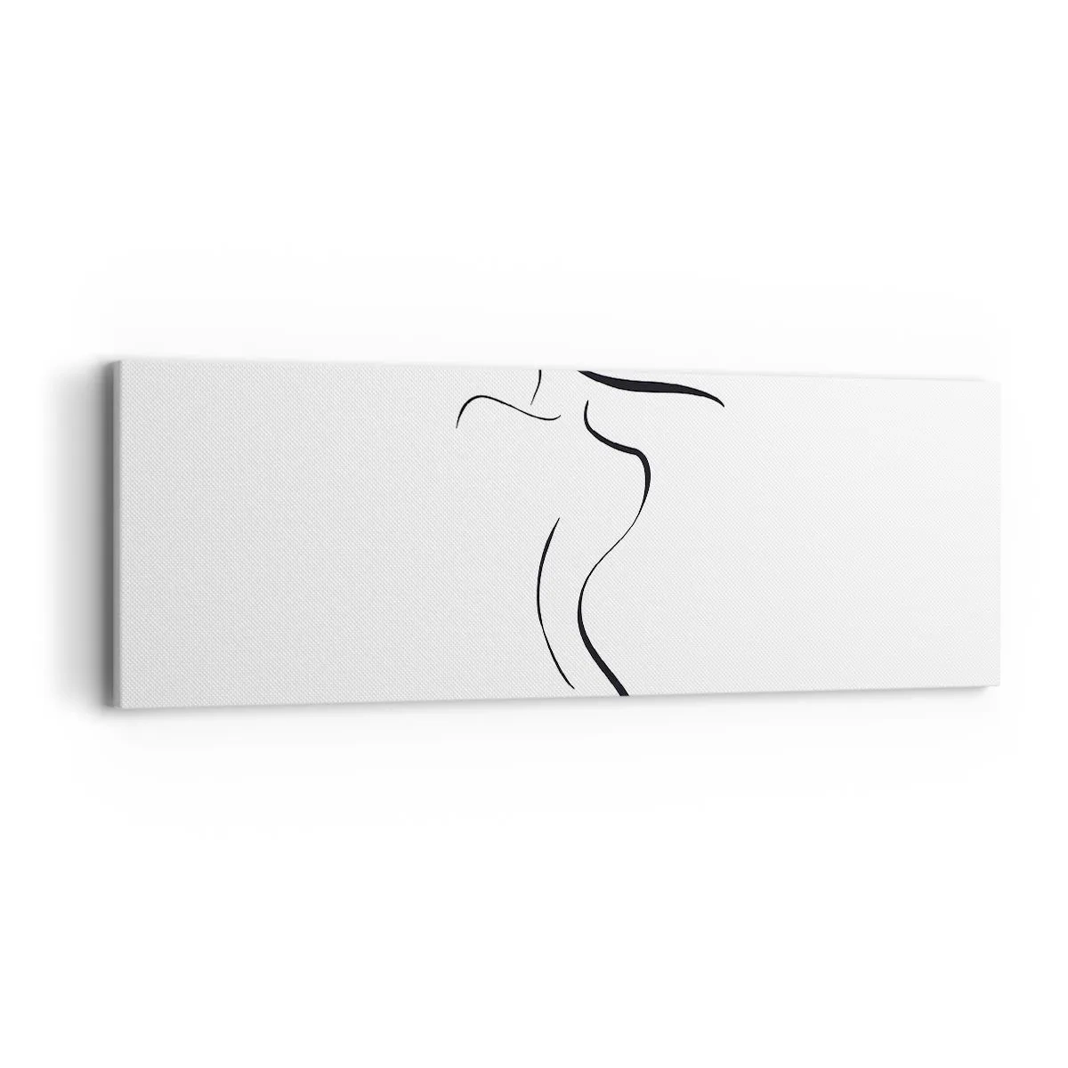 Lærredstryk - Billede på lærred - Flygtig som en bølge - 90x30 cm