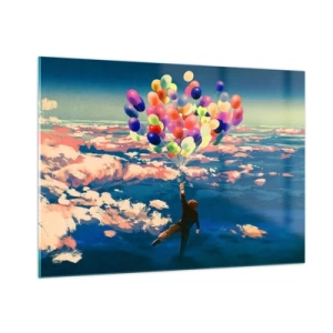 Billede på glas - En barndomsdrøm, der går i opfyldelse - 100x70 cm