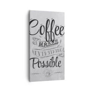 Lærredstryk - Billede på lærred - Hvordan man ikke elsker kaffe - 55x100 cm