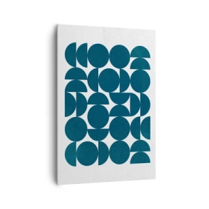 Lærredstryk - Billede på lærred - Cirkler og halvcirkler - 70x100 cm