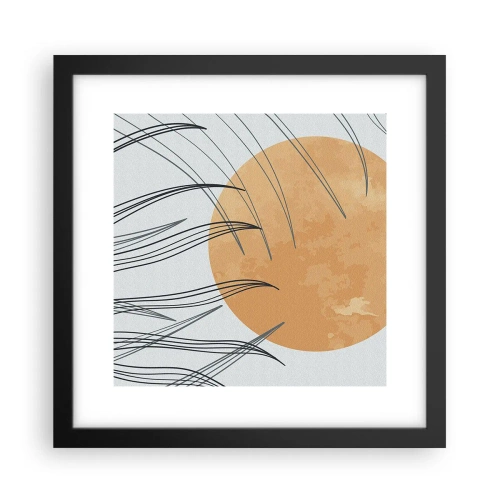 Plakat i sort ramme - Altid mod solen - 30x30 cm