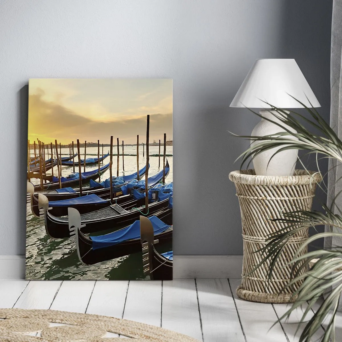 Lærredstryk - Billede på lærred - Før travlheden kommer - 65x120 cm