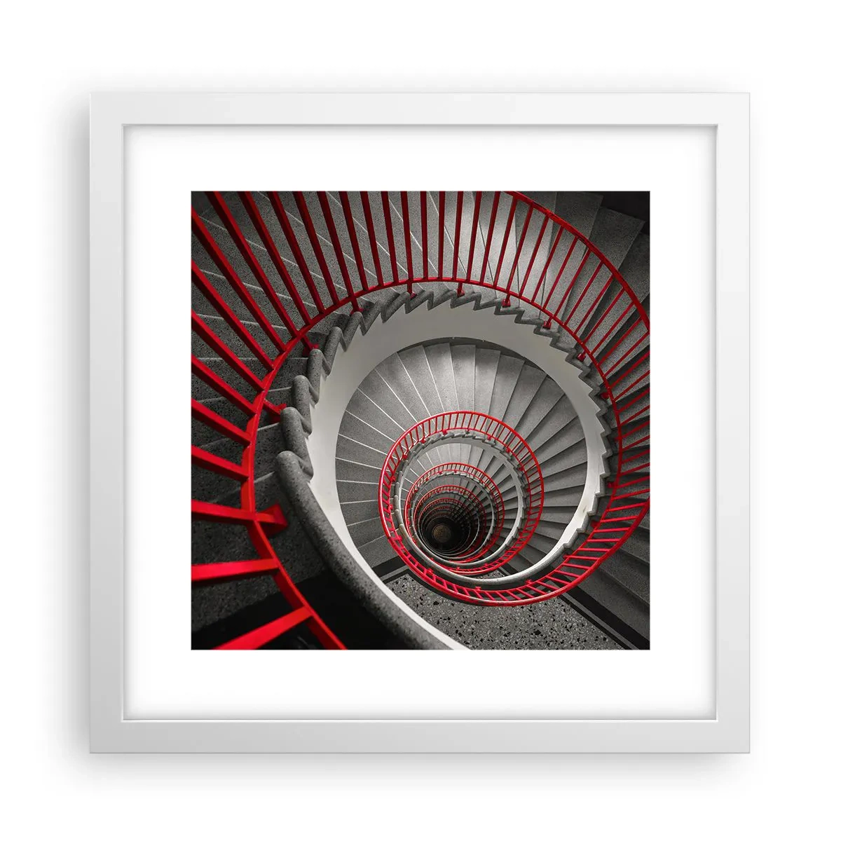 Plakat i hvid ramme - Arkitektoniske lege - 30x30 cm