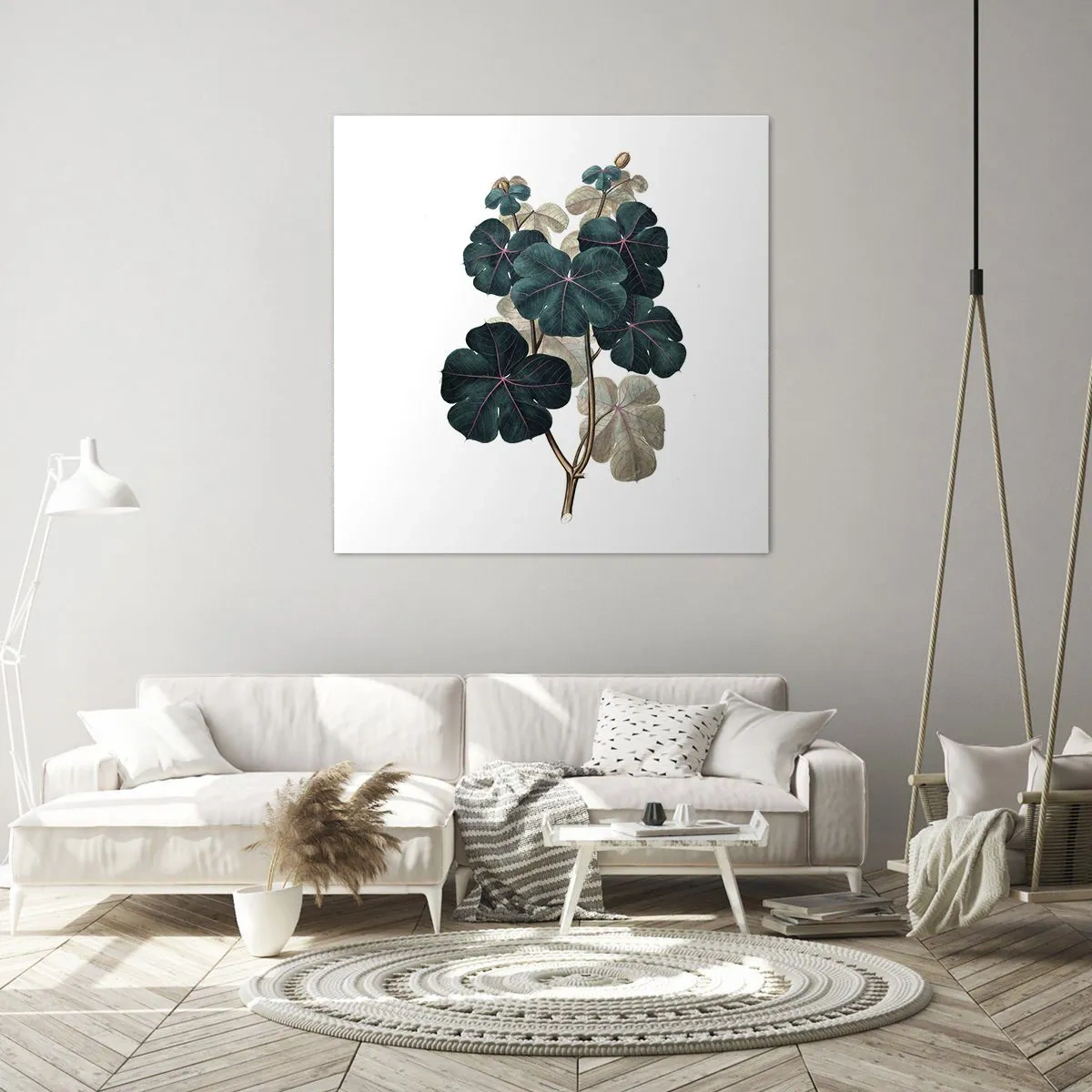 Lærredstryk - Billede på lærred - Fra et gammelt herbarium - 60x60 cm