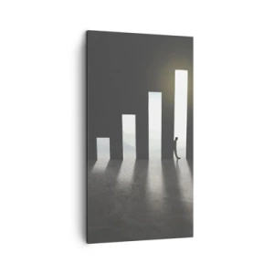 Lærredstryk - Billede på lærred - Succes - et indtryk - 45x80 cm