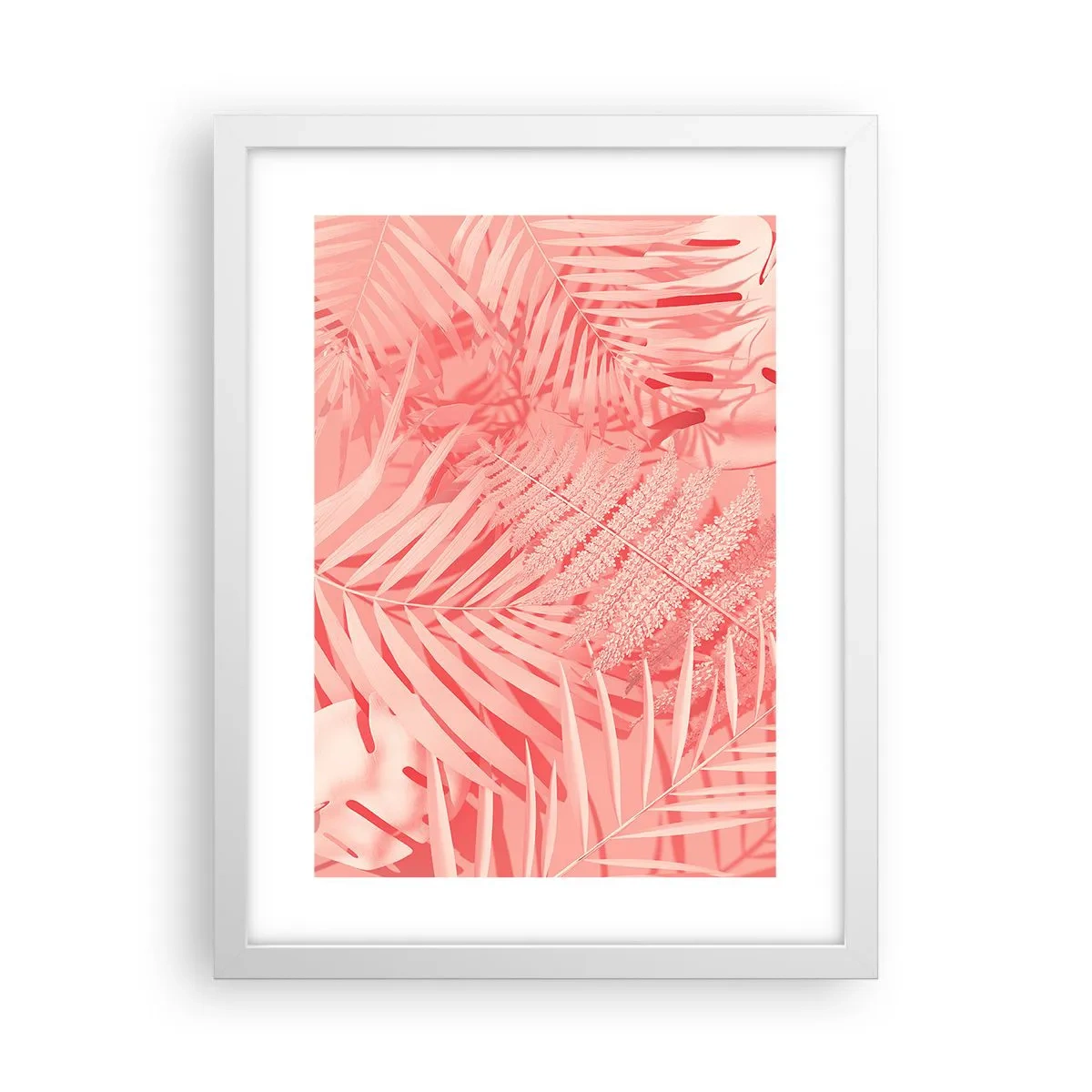 Plakat i hvid ramme - Lyserødt koncept - 30x40 cm