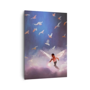 Lærredstryk - Billede på lærred - Det kræver fantasi og mod - 70x100 cm