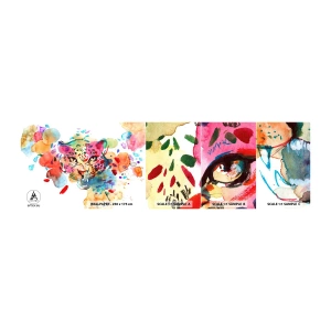 Prøve Fototapet Selvklæbende Deluxe Sticker - Skønheden og udyret - Panter, Dyr, Abstraktion - 100x30 cm