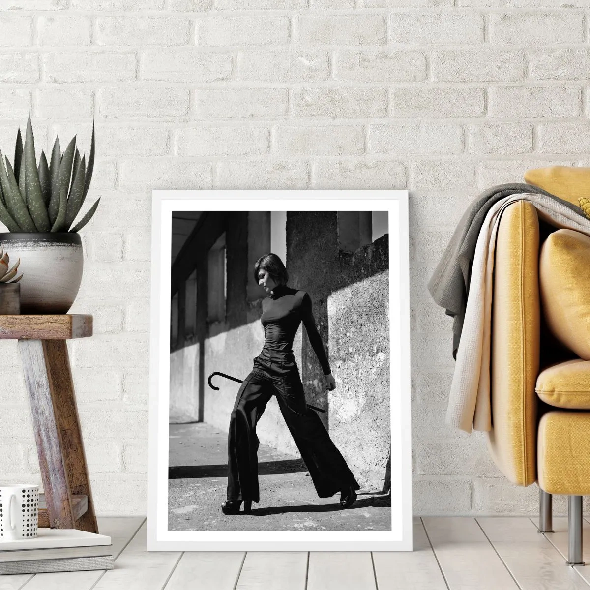 Plakat i hvid ramme -  Byens elegance - 40x50 cm