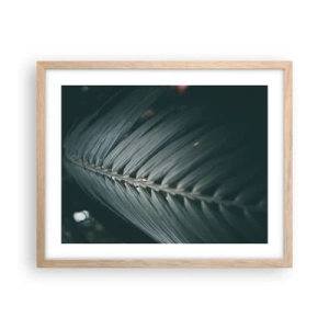 Plakat i ramme af lyst egetræ - Naturens præcision - 50x40 cm