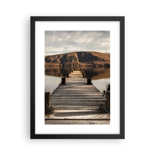Plakat i sort ramme - Et landskab i stilhed - 30x40 cm