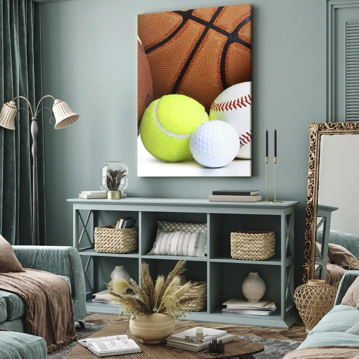 Lærredstryk - Billede på lærred - Forbindelse med bolden! - 50x70 cm