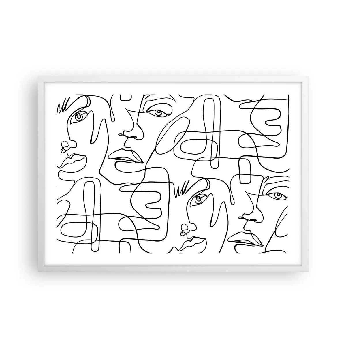 Plakat i hvid ramme - I sammenfiltrede følelser - 70x50 cm