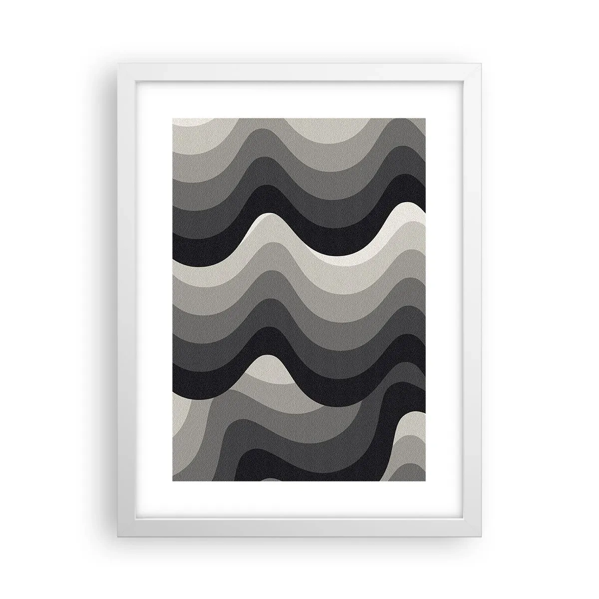 Plakat i hvid ramme - Bølge efter bølge - 30x40 cm