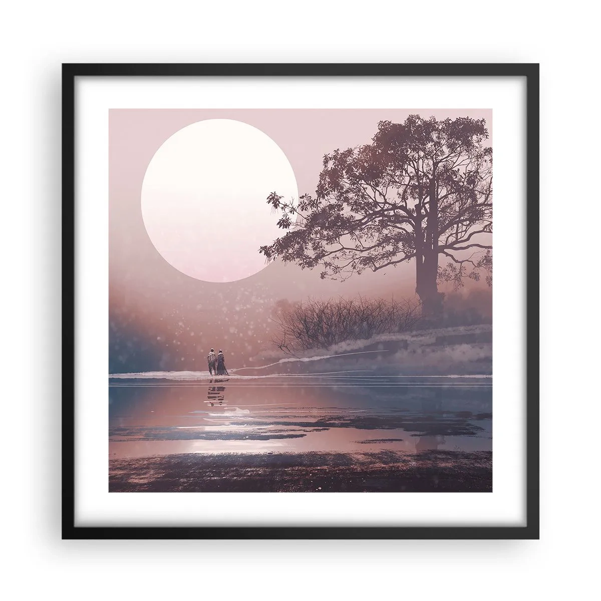 Plakat i sort ramme - Natlige mærkværdigheder - 50x50 cm