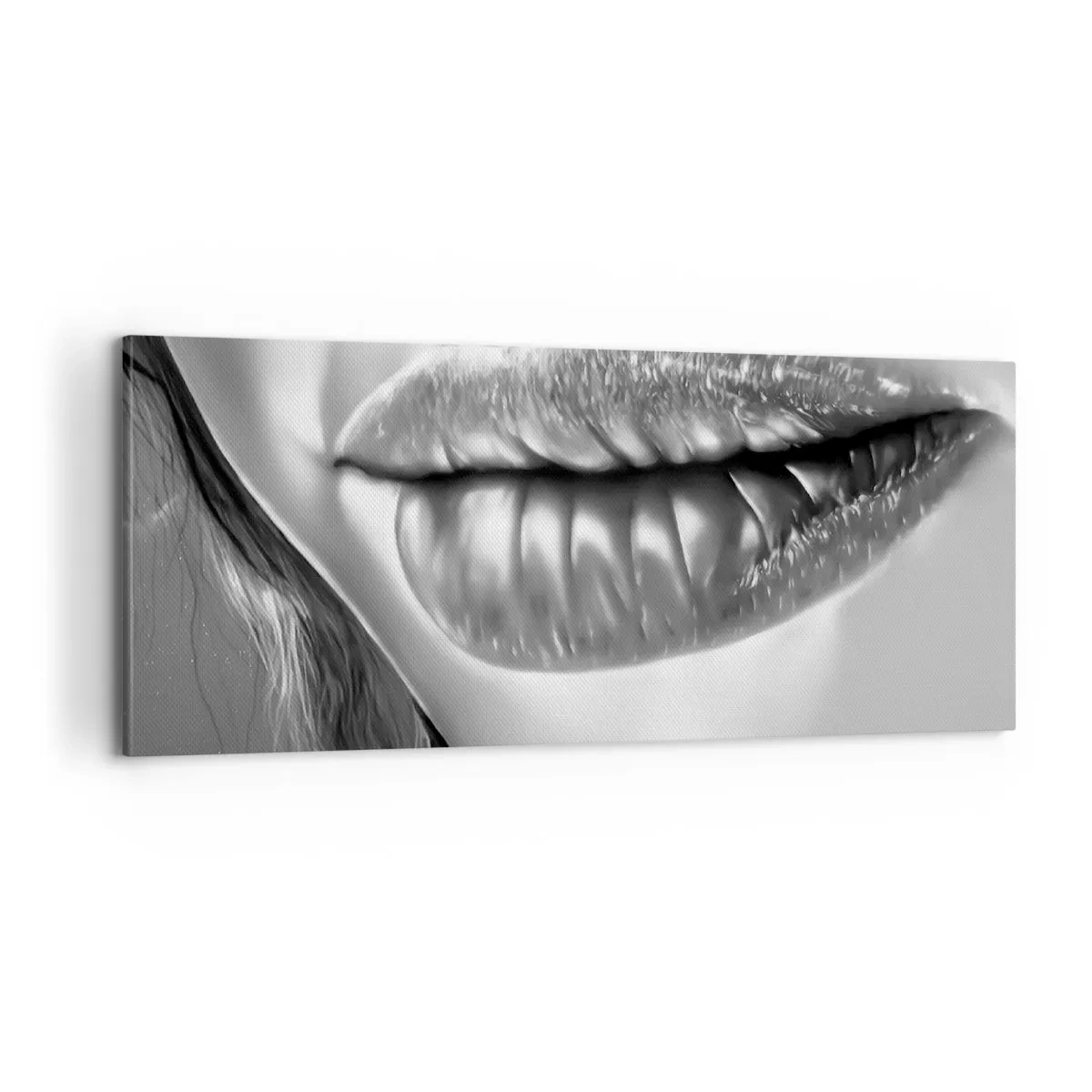 Lærredstryk - Billede på lærred - Jeg ved, hvad du tænker... - 100x40 cm