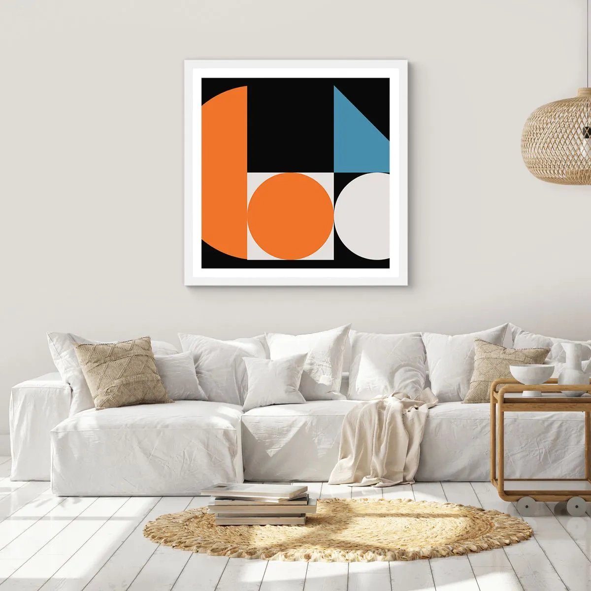 Plakat i hvid ramme - System til figurer - 30x30 cm