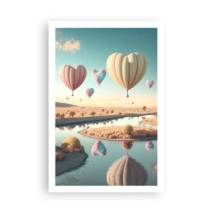 Plakat - Kærlighed lader dig svæve - 61x91 cm