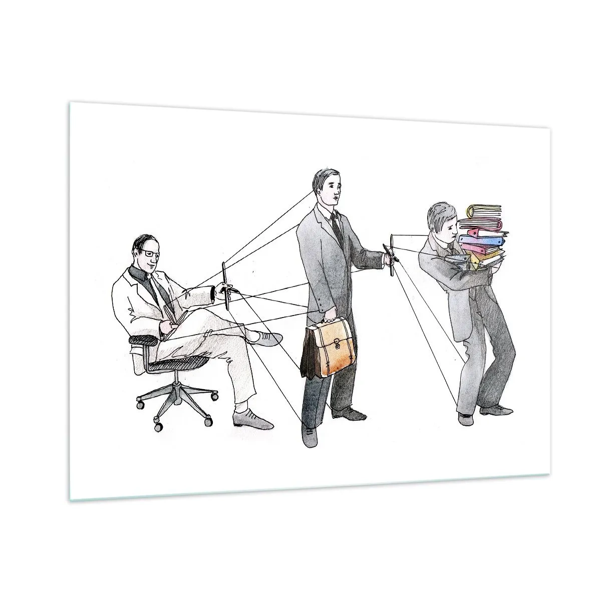 Billede på glas - Enhver har sin herre - 100x70 cm