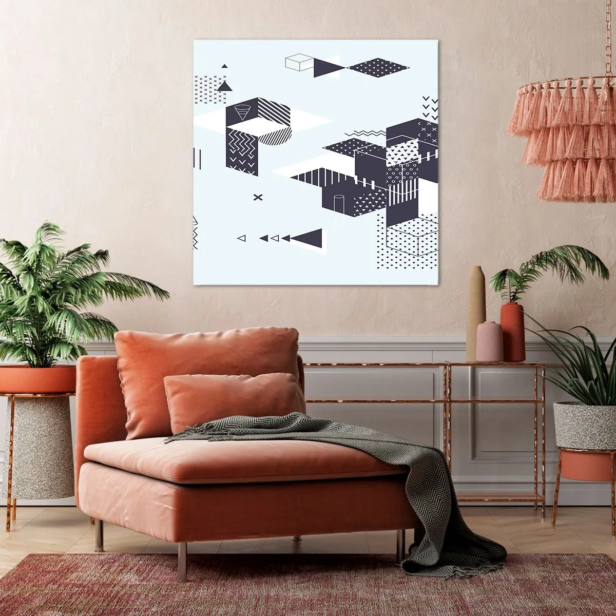 Lærredstryk - Billede på lærred - I matematikkens sjæl - 50x50 cm