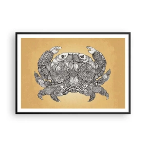 Plakat i sort ramme - Fortællinger om hr. krabbe - 100x70 cm