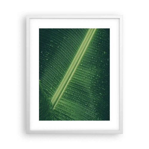 Plakat i hvid ramme - Grøn struktur - 40x50 cm