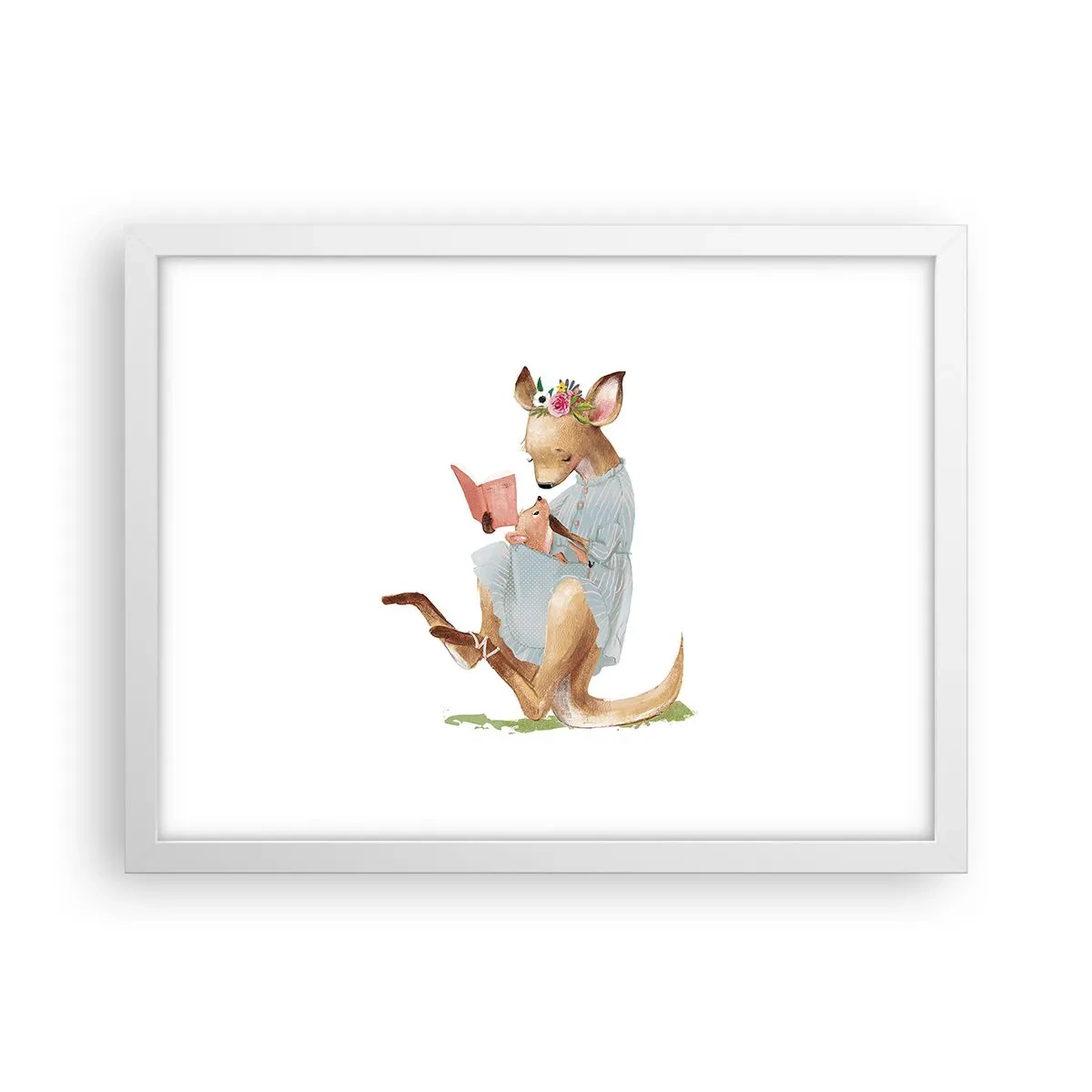 Plakat i hvid ramme - Læs for mig, mor - 40x30 cm