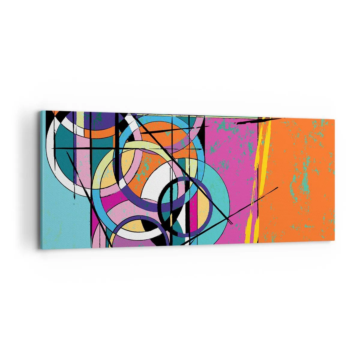 Lærredstryk - Billede på lærred - Hjul for hjul - 120x50 cm