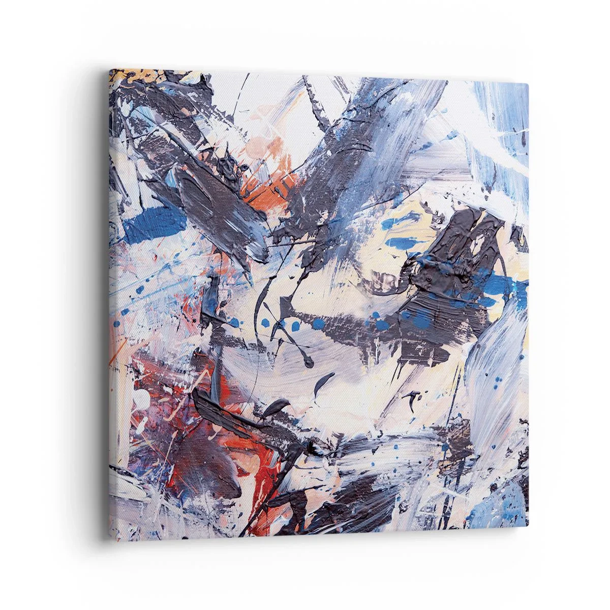 Lærredstryk - Billede på lærred - Abstraktionens vanvittige dans - 40x40 cm
