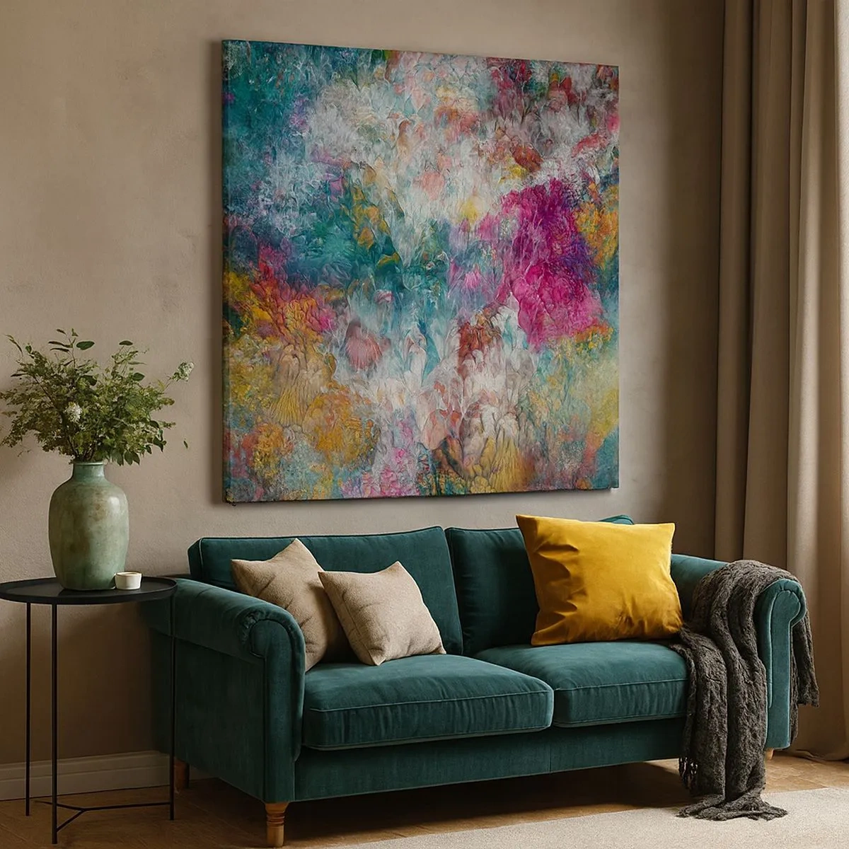 Lærredstryk - Billede på lærred - I fuldt flor - 30x30 cm