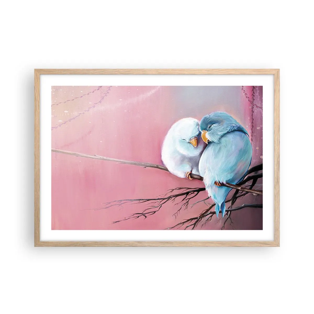 Plakat i ramme af lyst egetræ - Hvad er der at tilføje?.... - 70x50 cm