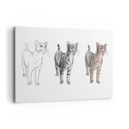 Lærredstryk - Billede på lærred - Tegneundervisning - 120x80 cm