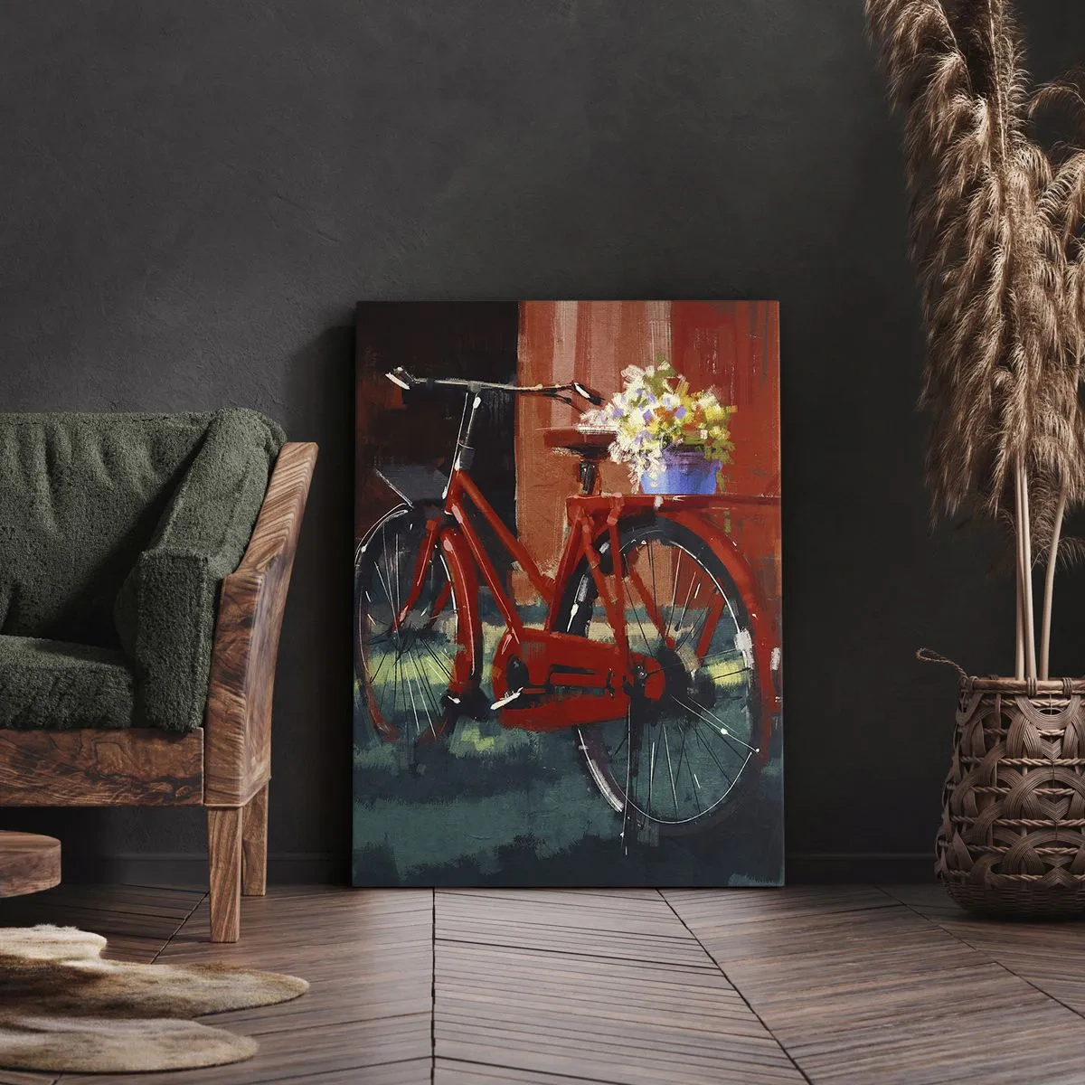 Lærredstryk - Billede på lærred - I want to ride my bicycle - 55x100 cm