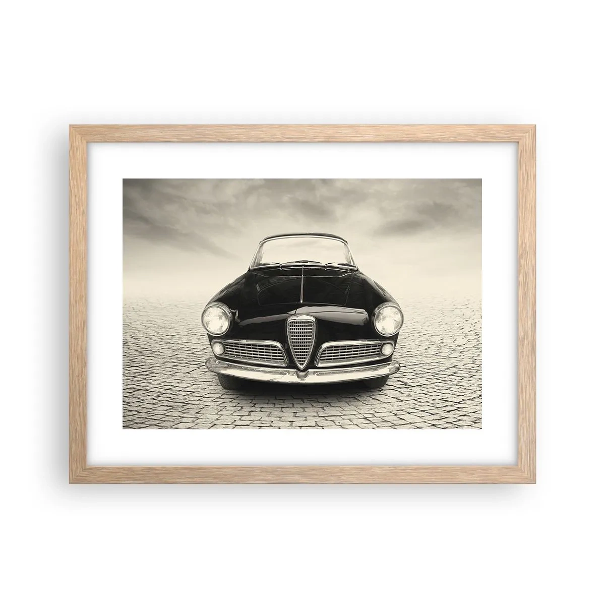 Plakat i ramme af lyst egetræ - Og hvordan kan man ikke elske mig? - 40x30 cm