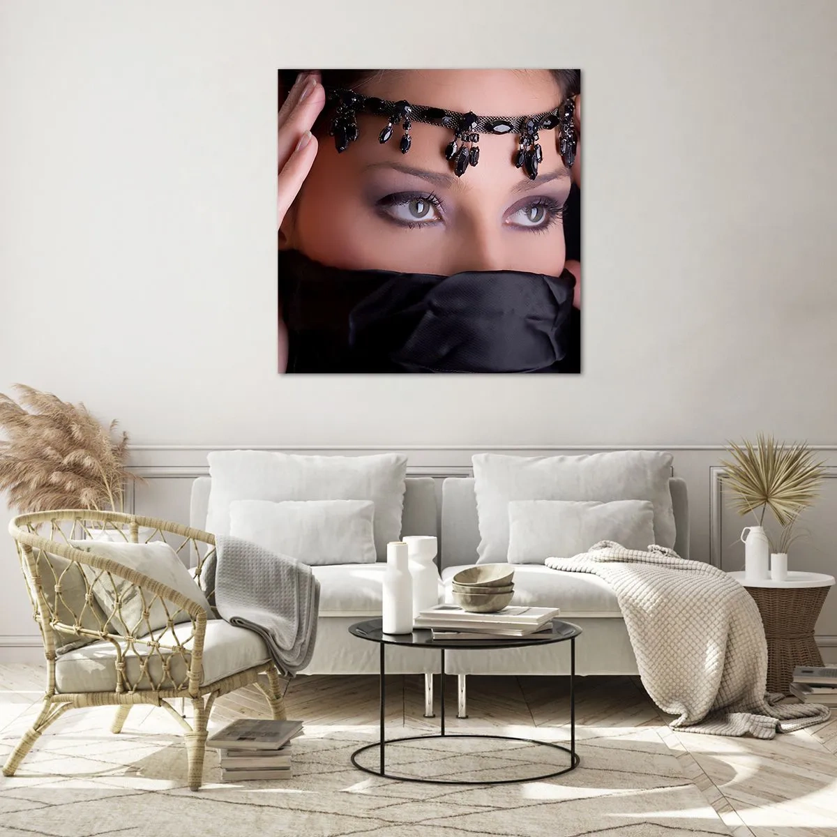 Billede på glas - Orientalsk fristende mysterium - 30x30 cm