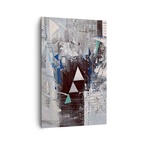 Lærredstryk - Billede på lærred - Overordnet rækkefølge af trekanter - 80x120 cm