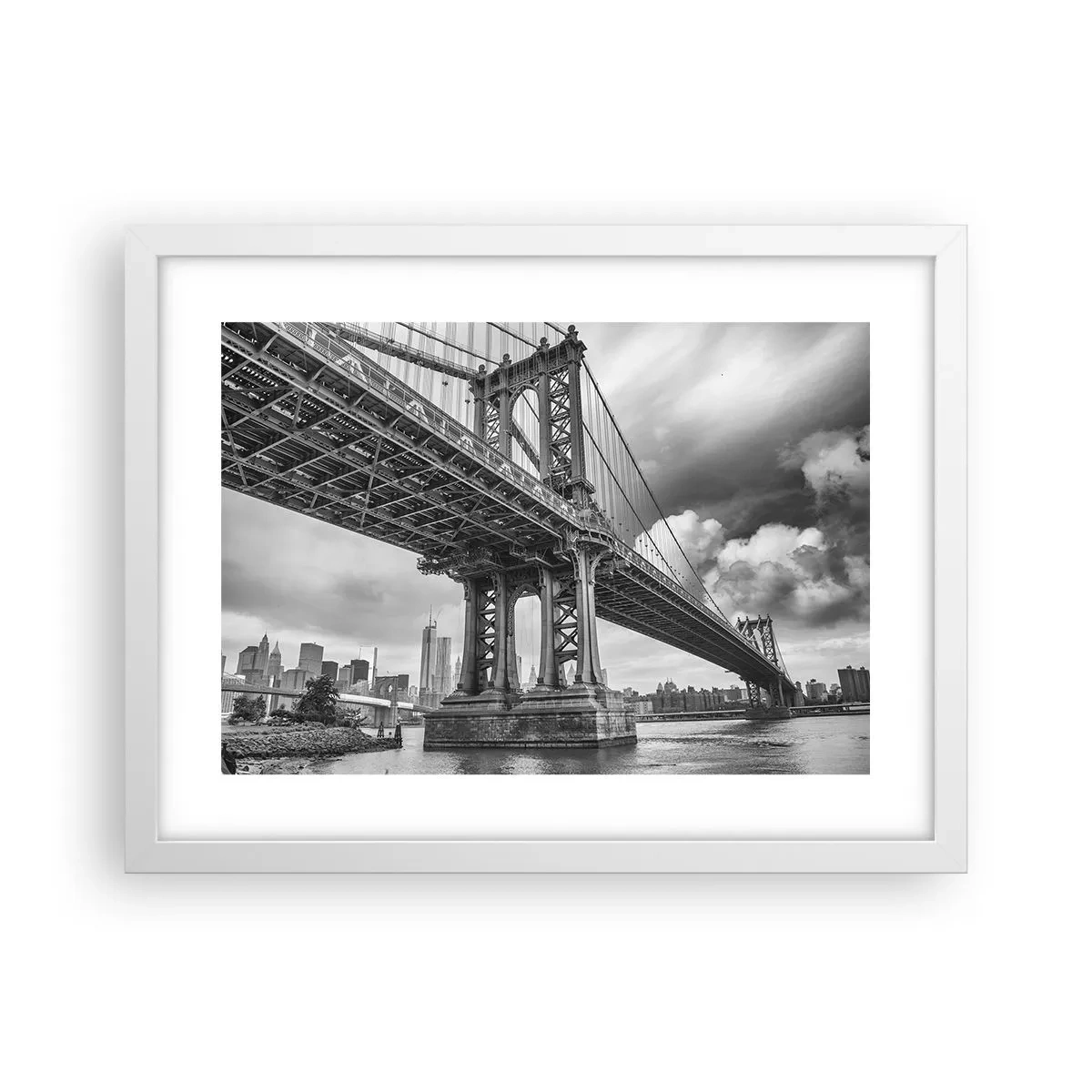 Plakat i hvid ramme - Til byens hjerte - 40x30 cm