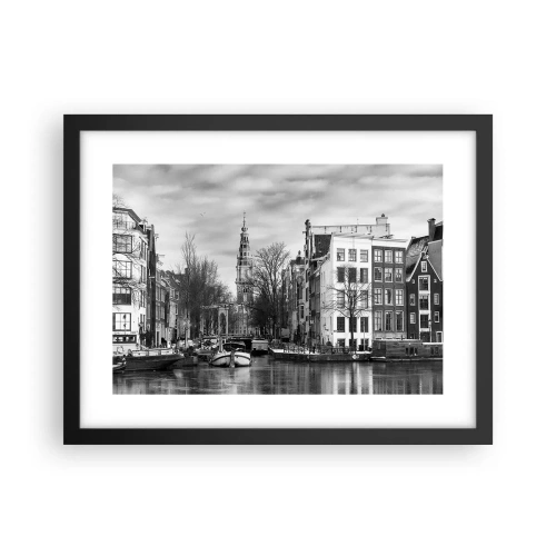 Plakat i sort ramme - Amsterdam stemning - 40x30 cm