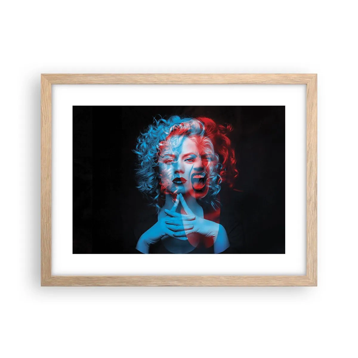 Plakat i ramme af lyst egetræ - Alter ego - 40x30 cm