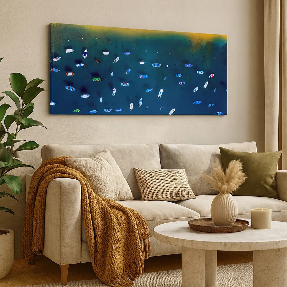 Lærredstryk - Billede på lærred - En ferieleg - 30x30 cm