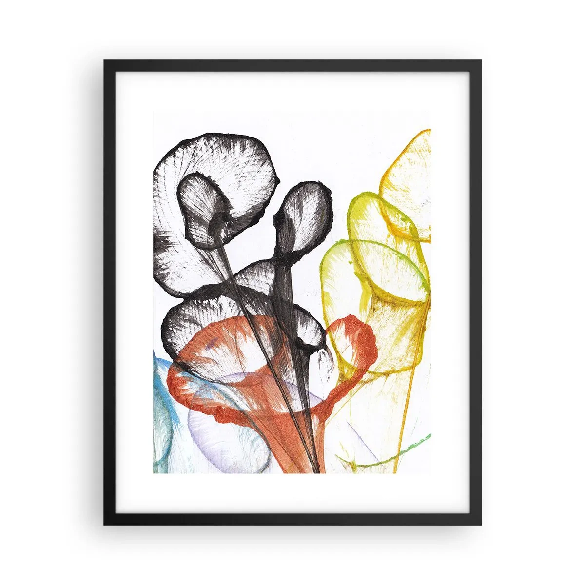 Plakat i sort ramme - Blomster med sjæl - 40x50 cm