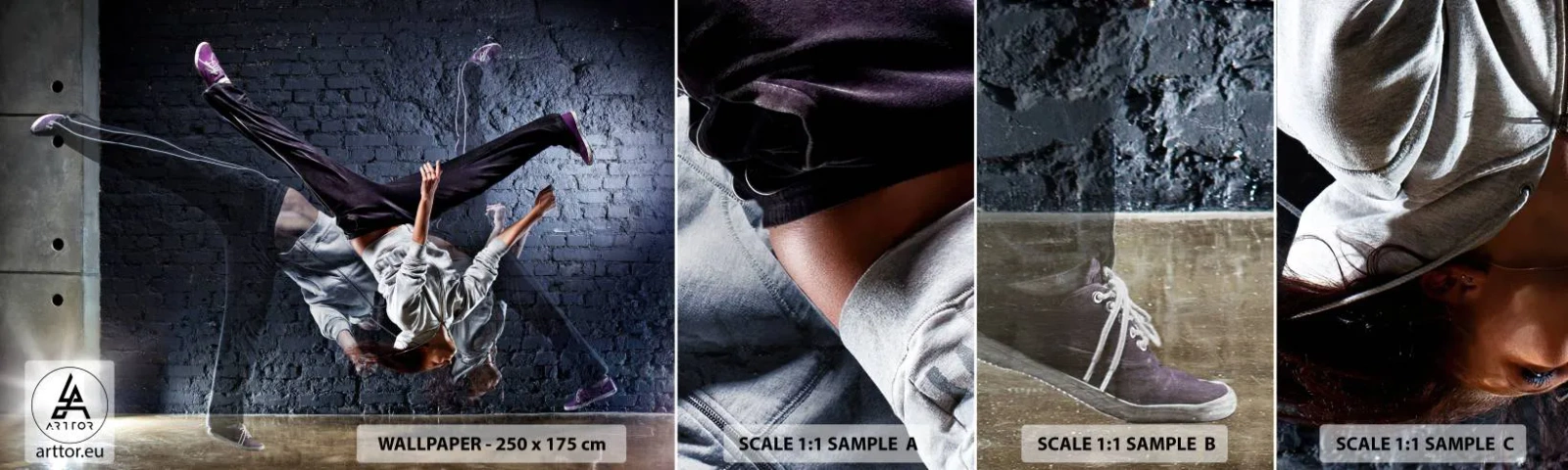 Fototapet Prøve Standard Eco - Gadestjerne - Dans, Mennesker, Danser - 100x30 cm