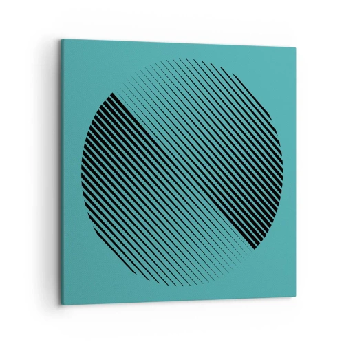 Lærredstryk - Billede på lærred - Cirklen - en geometrisk variation - 50x50 cm